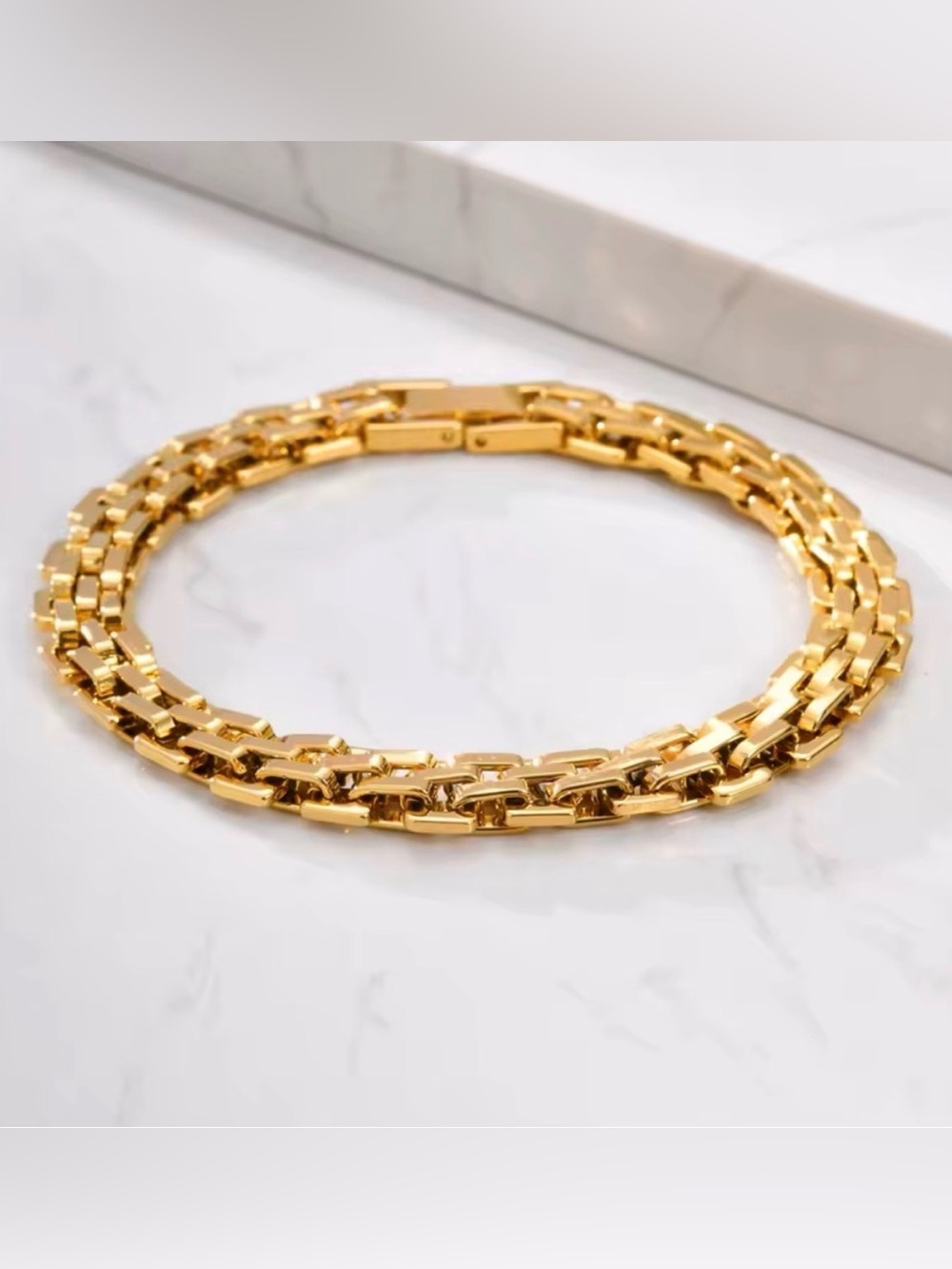 Stainless Steel Bracelet
Waterproof Gold Tone - Picture 3 of 6